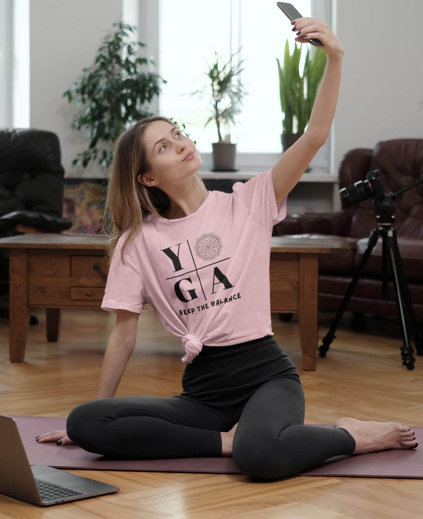 Chic Yogic Women's Tee: Keep Your Balance in Style
