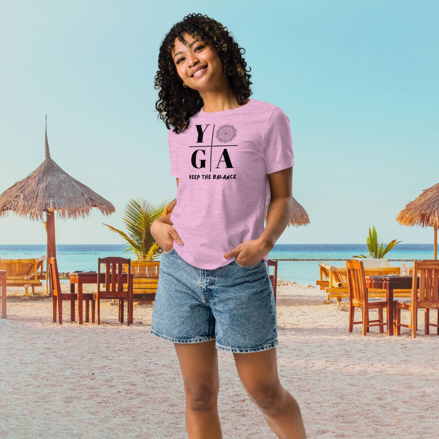 Chic Yogic Women's Tee: Keep Your Balance in Style