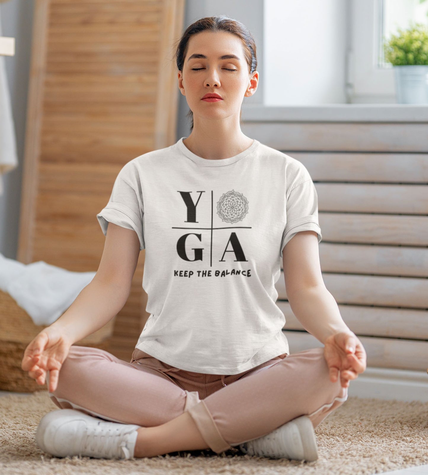 Chic Yogic Women's Tee: Keep Your Balance in Style