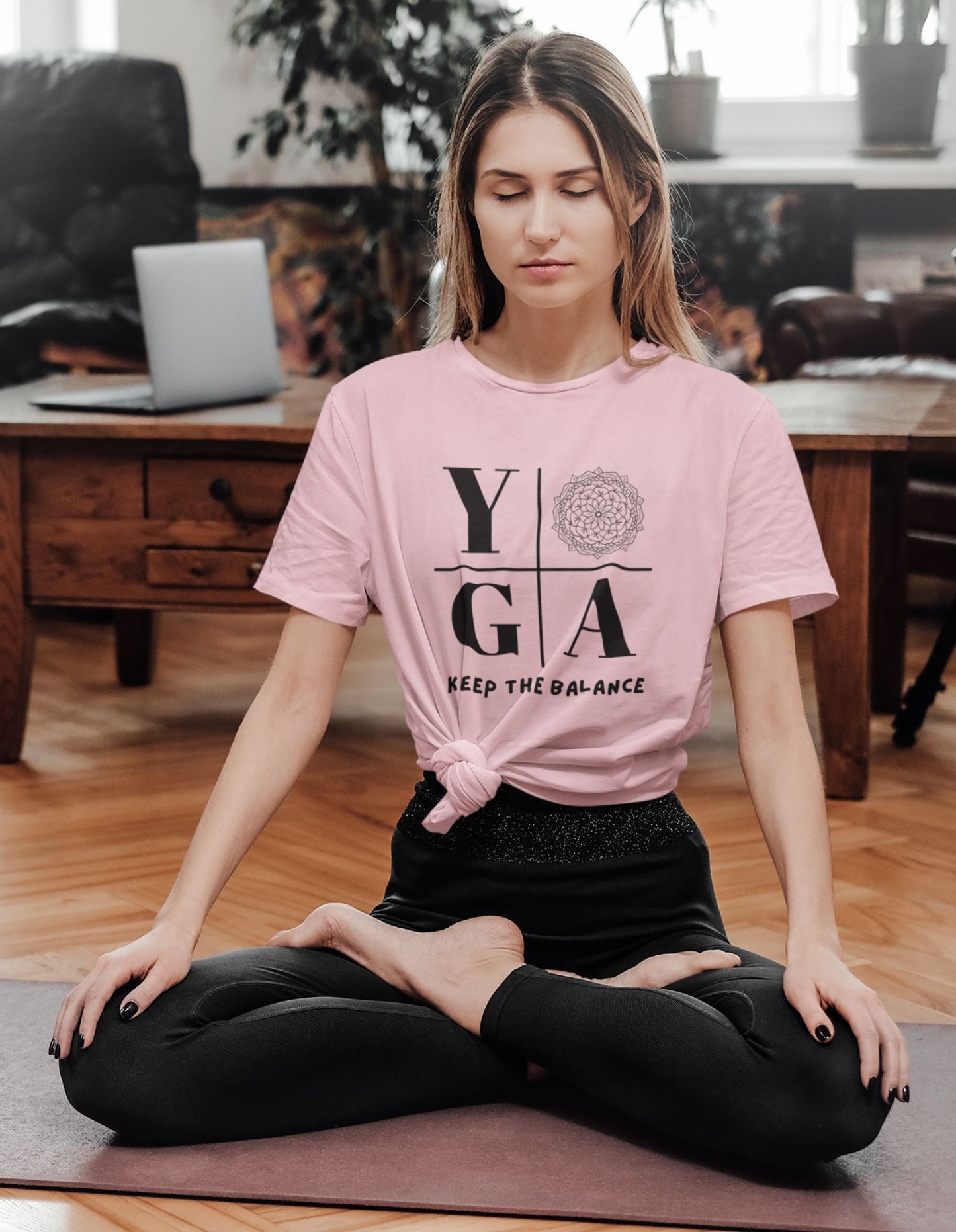 Chic Yogic Women's Tee: Keep Your Balance in Style