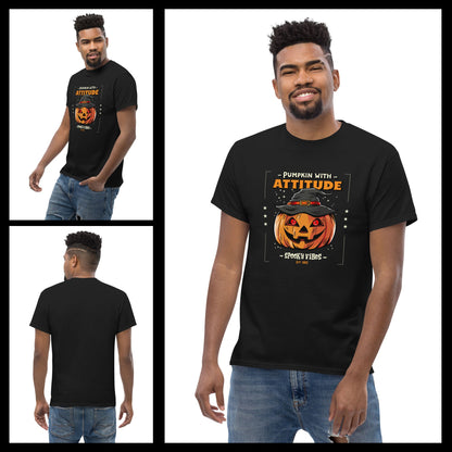 Cool-and-casual-Halloween-black-t-shir-modeled-by-a-attractive-man