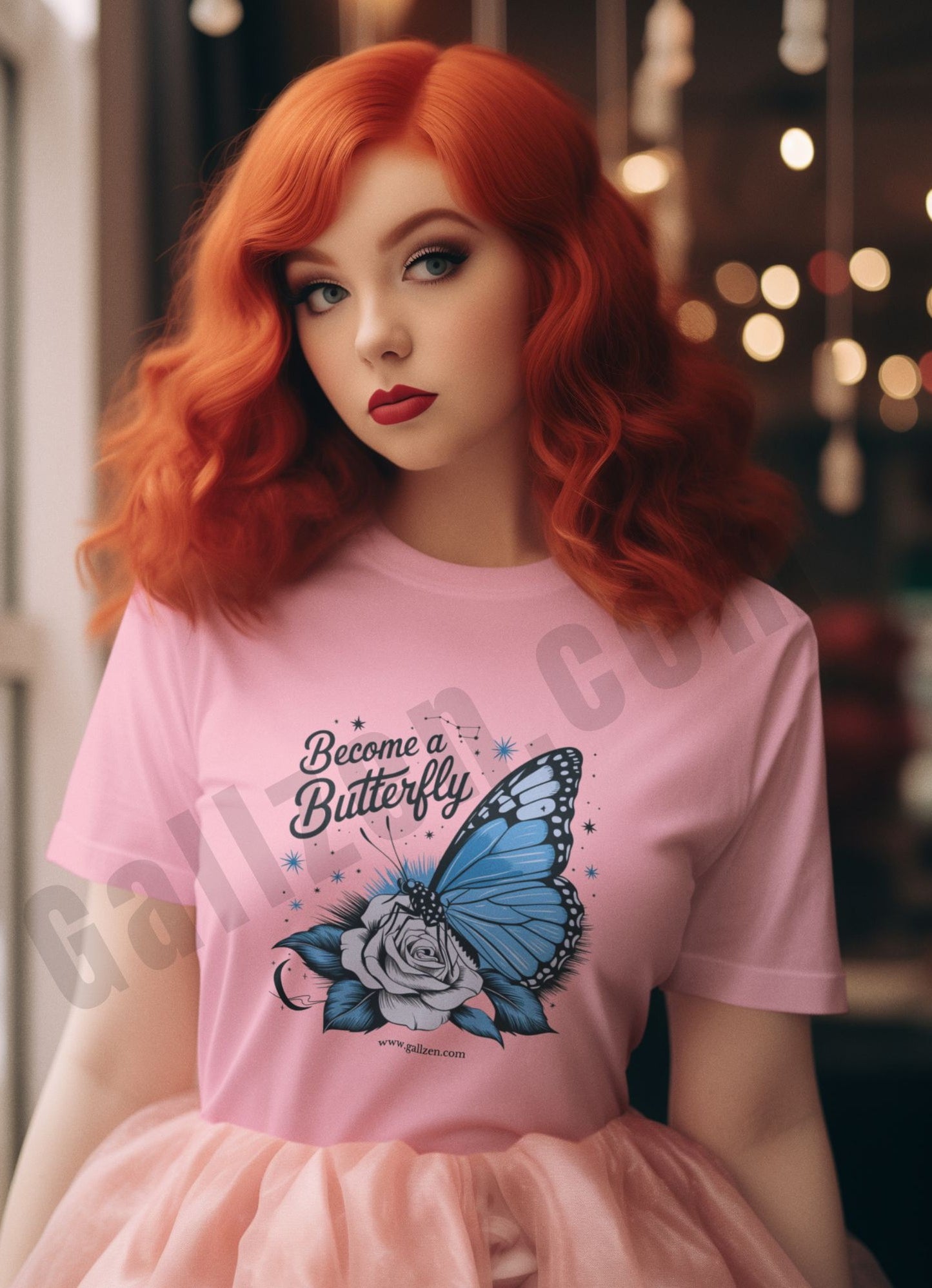 Ethereal Butterfly & Floral Women’s T-shirt – Mystical Vibes