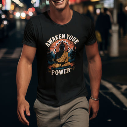 Awaken your Power with Our Spiritual Zen Buddha Tee for Men
