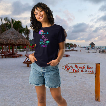 a-beautiful-woman-walking-on-the-beach-with-her-hands-in-her-pockets