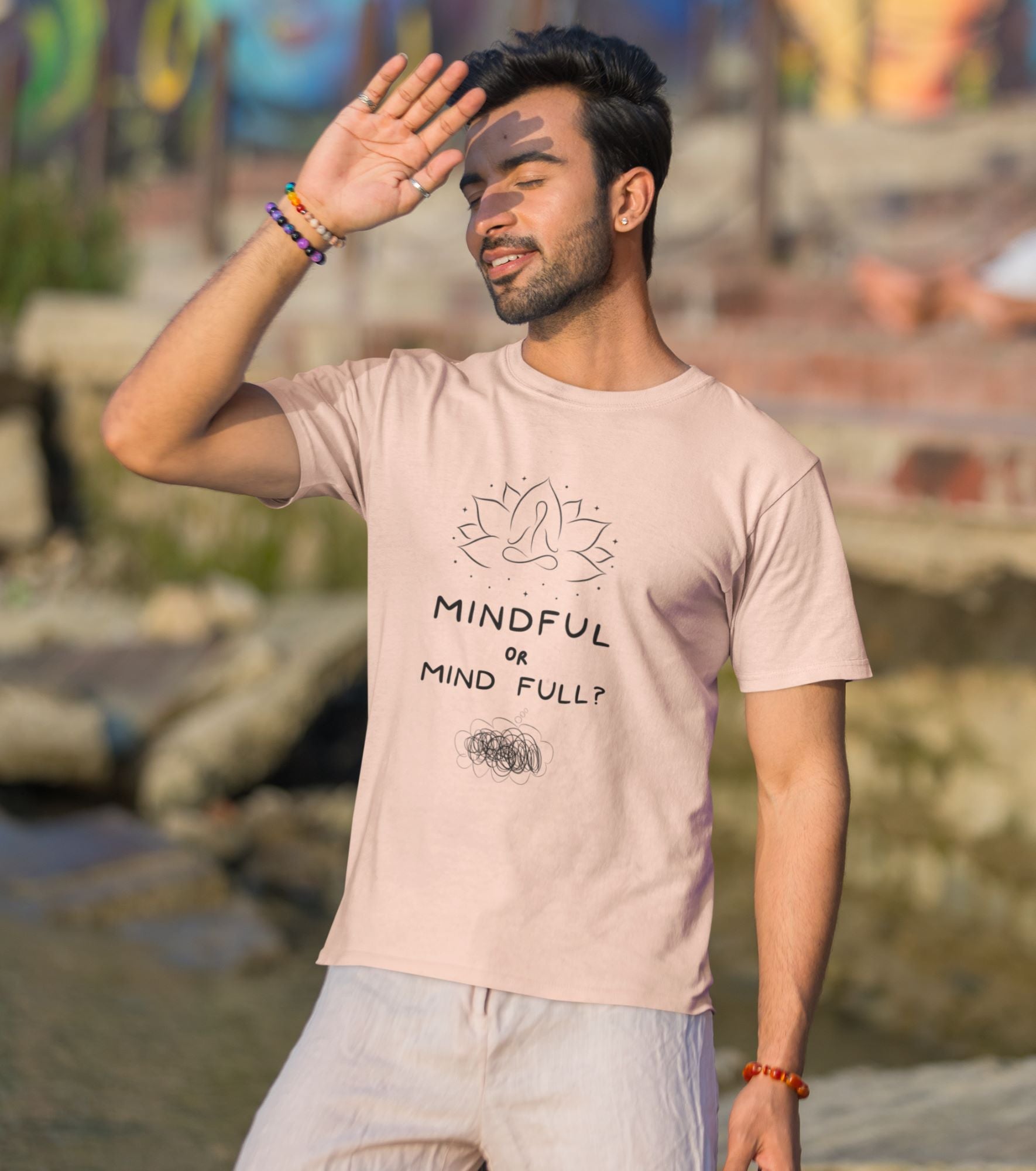 fraiche-peche-t-shirt-mockup-featuring-a-man-posing-at-sunset-for-social-media