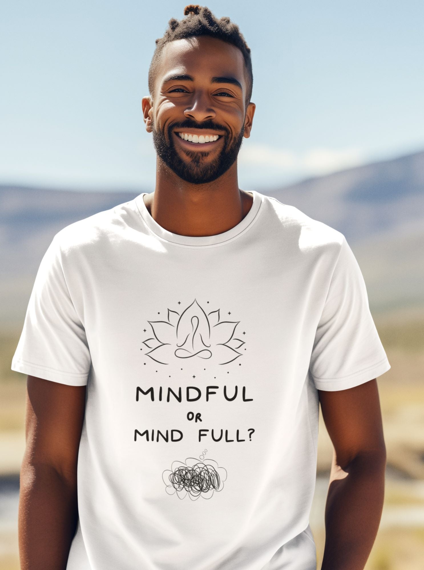 happy-man-wearing-a-t-shirt-promoting-spiritual-awareness-and-peace