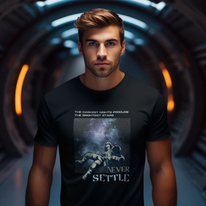 man-inspired-by-a-star-wars-proudly-displays-Never-Settle-on-his-black-tee