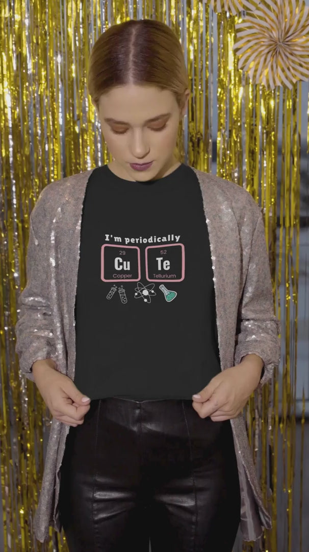 T-Shirt-Video-Mockup-Featuring-A-Happy-Woman-Wearing-A-Funny-Science-T-Shirt