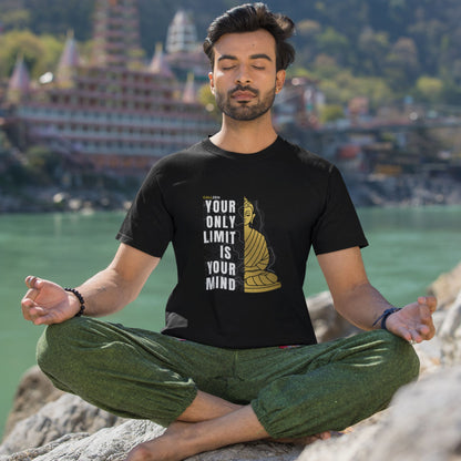 round-neck-gildan-tee-mockup-of-young-a-man-in-a-meditating-pose