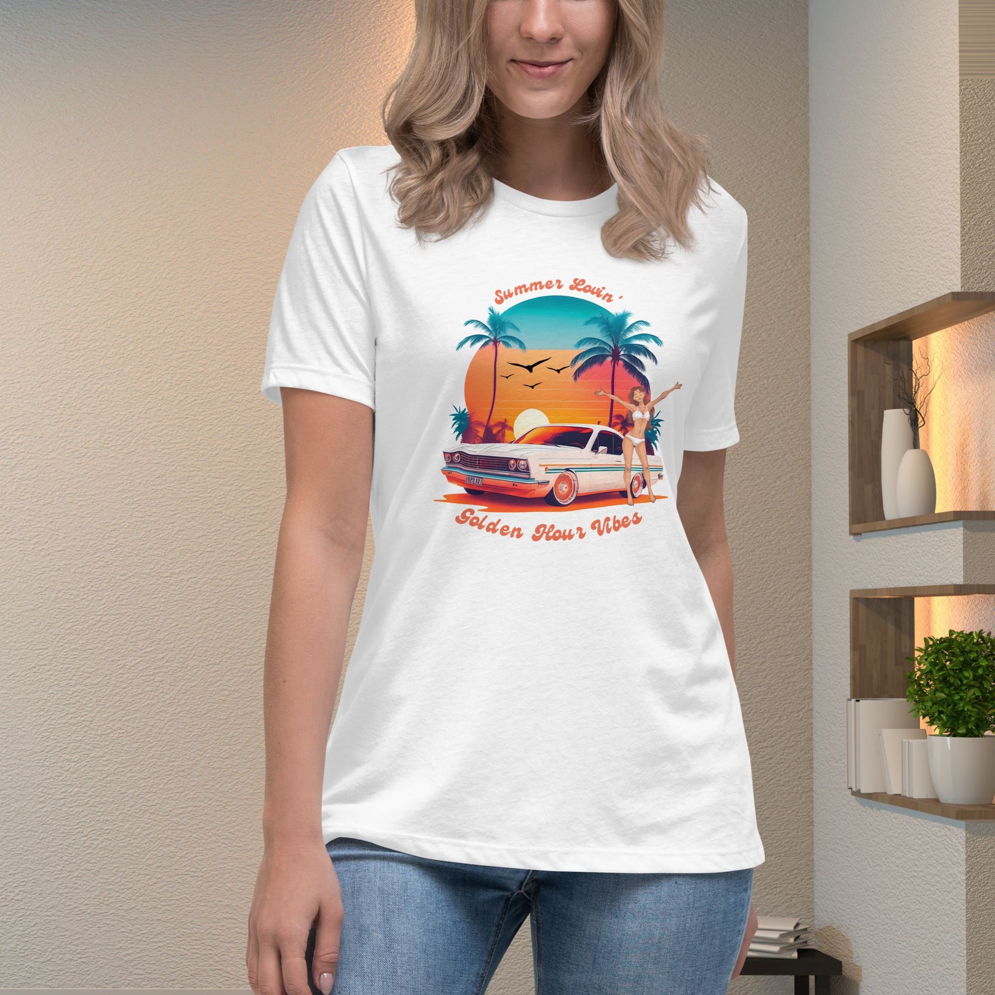 summer-retro-vibe-white-tee-for-women