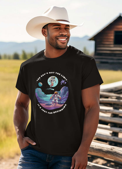 t-shirt-mockup-featuring-an-ai-created-man-wearing-a-cowboy-hat-in-a-ranch