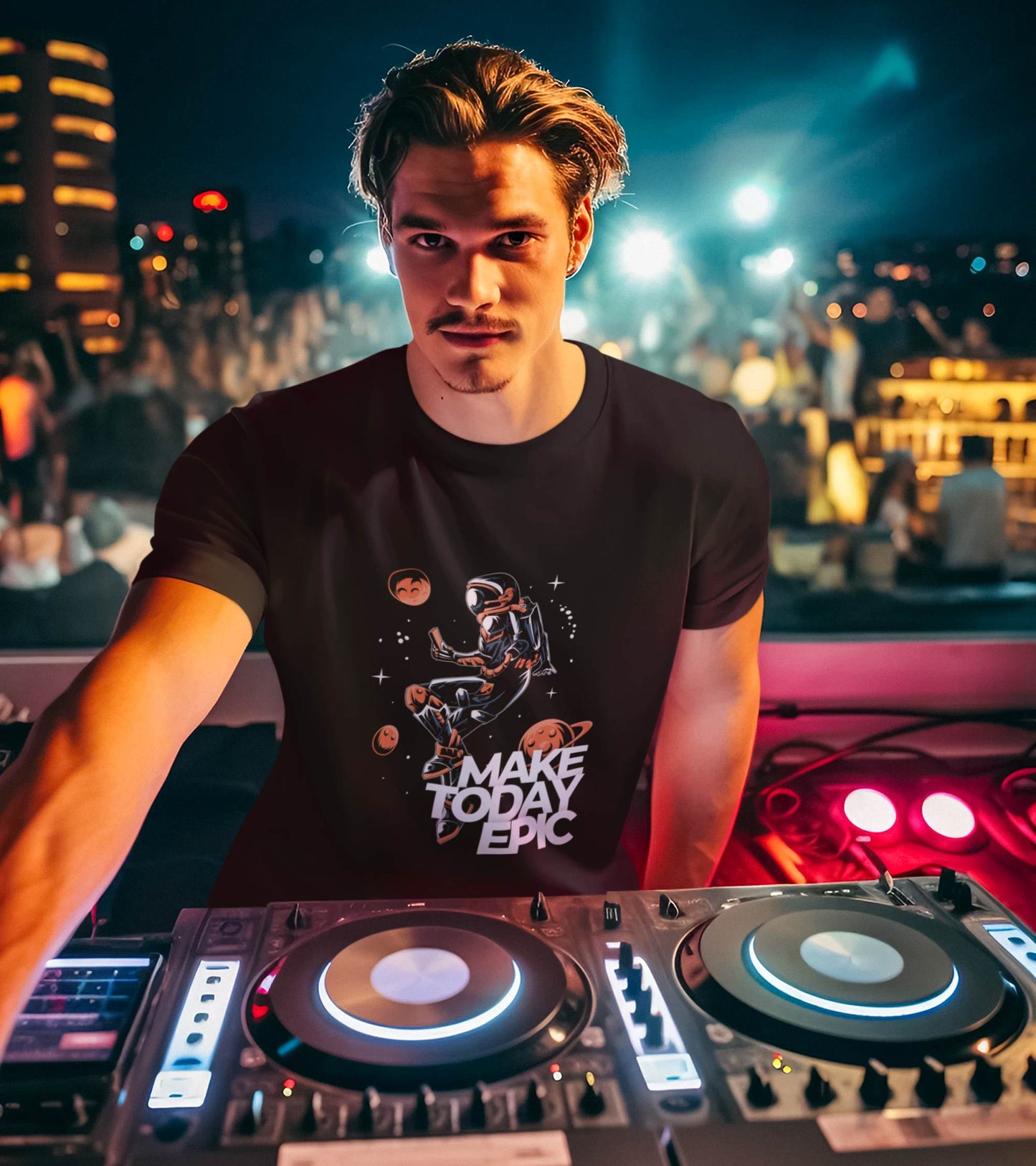 t-shirt-mockup-of-a-dj-generated-by-ai-playing-on-a-rooftop-at-night