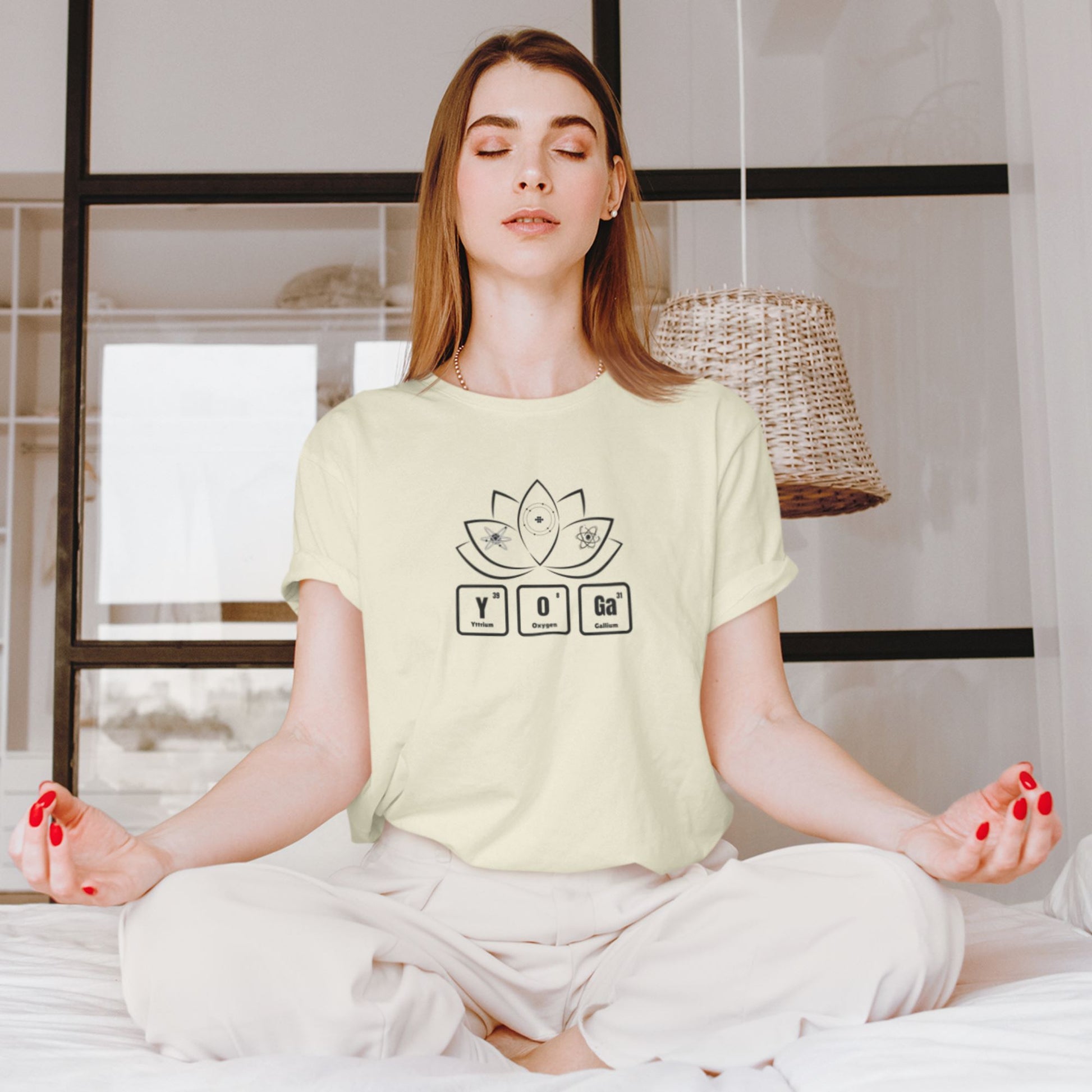 t-shirt-mockup-of-a-woman-meditating-in-her-bedroom