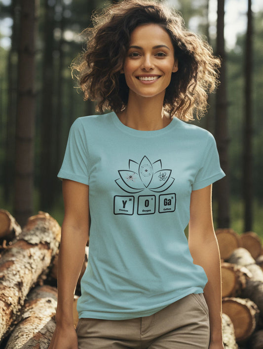 tee-mockup-of-a-happy-woman-with-curly-hair-sitting-on-tree-logs-posing-for-social-media