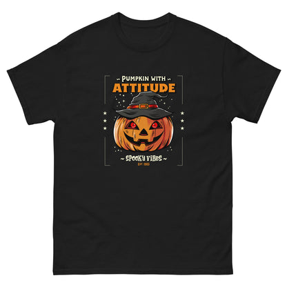 Exclusive Men’s T-shirt: Spooky Pumpkin with Attitude