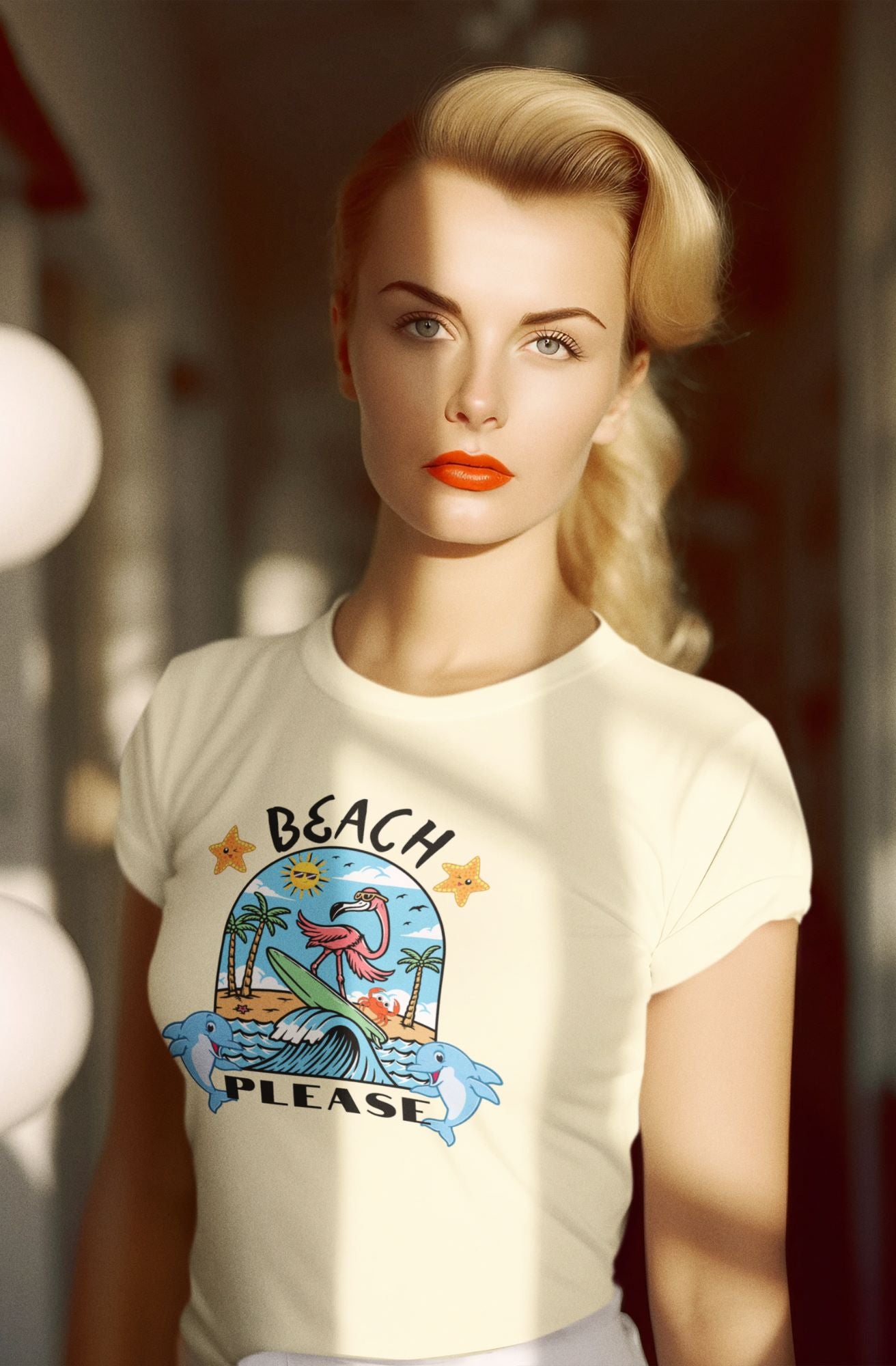 woman-wearing-a-50s-fashion-style-in-combination-with-a-T-shirt-for-the-summer-season