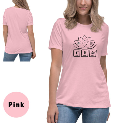 woman-wearing-a-pink-tee-printed-with-a-witty-chemical-graphic-yoga-inspired