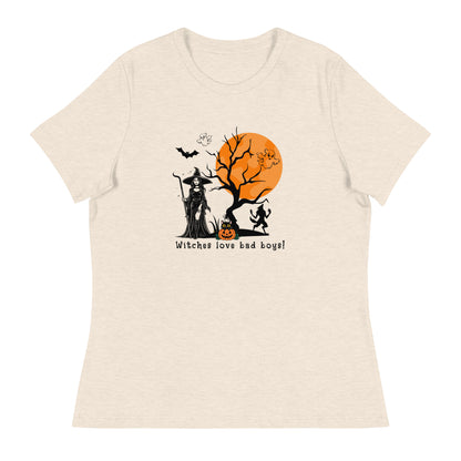 Magical and Spooky Graphic Tee: Witches Love Bad Boys