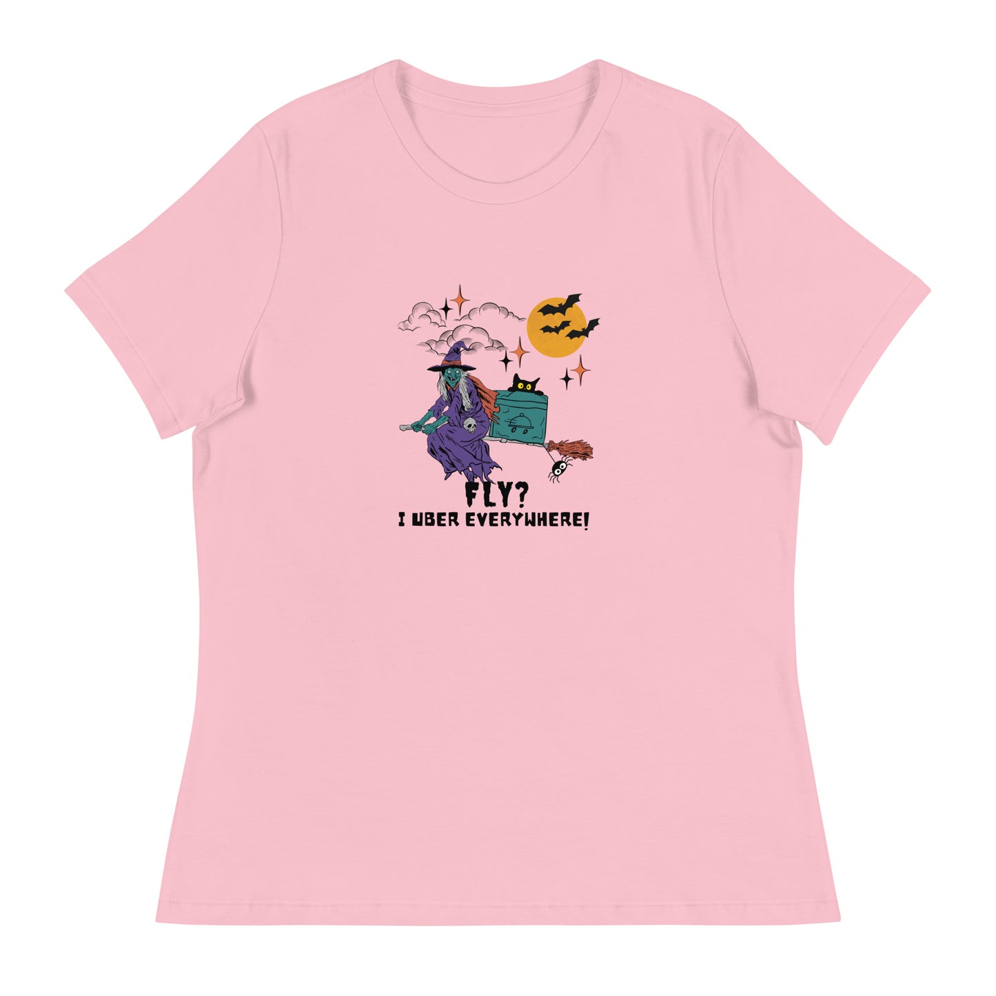 Spooky and Funny Halloween Tee for Her with Witch Design