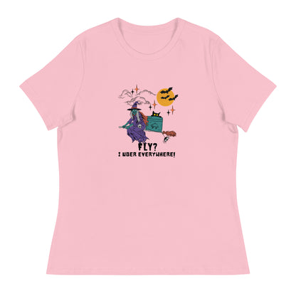 Spooky and Funny Halloween Tee for Her with Witch Design