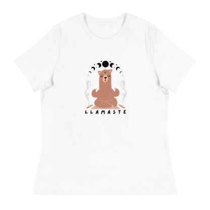 Llama Meditating T-shirt for Women | Quirky Spiritual Style